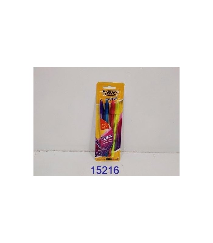 BOLIGRAFO COLORIDOS 4PCS BIC CART.1.2MM 15216