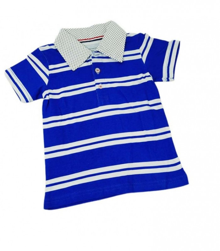 REMERA C/CUELLO AMOTA A RAYA R84608