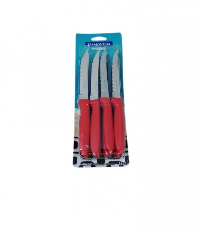 CUCHILLO ROJO 12PCS TRAMONTINA 23360-975