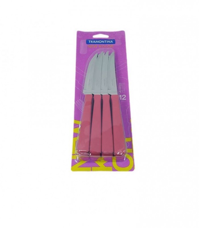 CUCHILLO 12PCS ROJO NEW KOLOR TRAMONTINA 23160-974