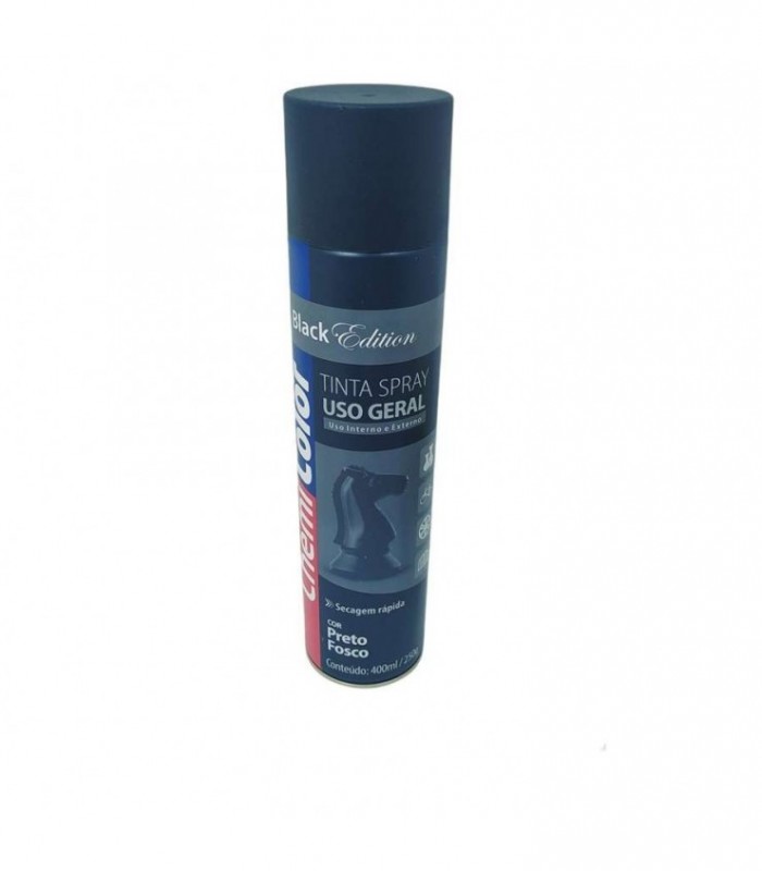PINTURA SPRAY NEGRO FOSCO CHEMI 400ML 140628