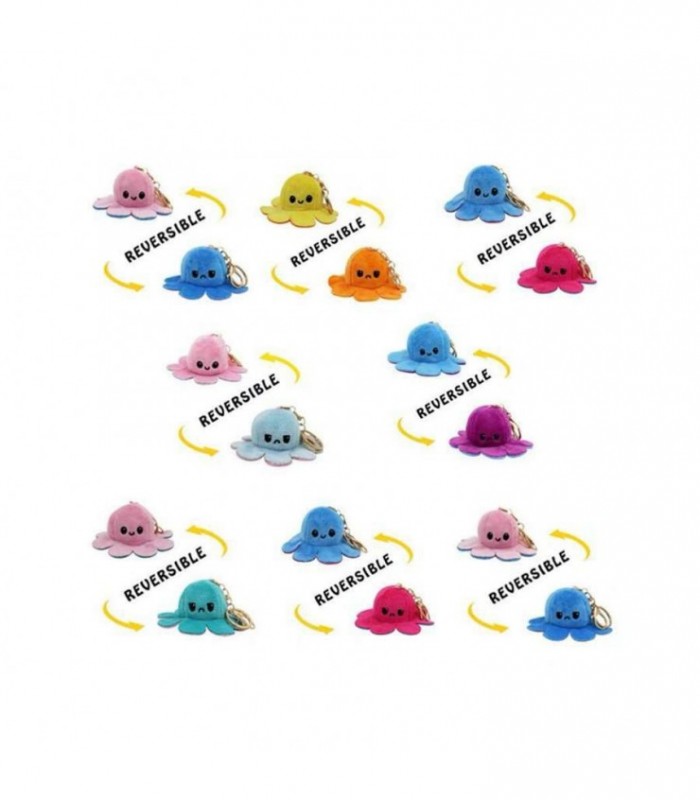 PULPO LLAVERO REVERSIBLE 10CM 110254