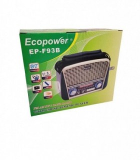 RADIO ECOPOWER AM-FM BT USB SD EP-F93