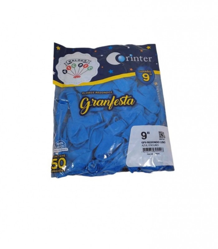 GLOBOS AZUL OSCURO 5PCS N9 CORINTER 305546