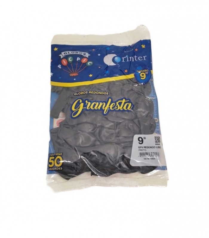 GLOBOS NEGRO 50PCS N9 CORINTER 305607