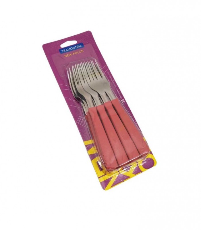 TENEDOR 12PCS ROJO NEW KOLOR TRAMONTINA 23162-970