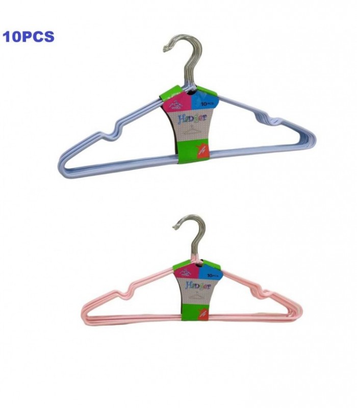 PERCHA SILICONA ADULTOS COLORIDO 10PCS 40.2X19.5CM