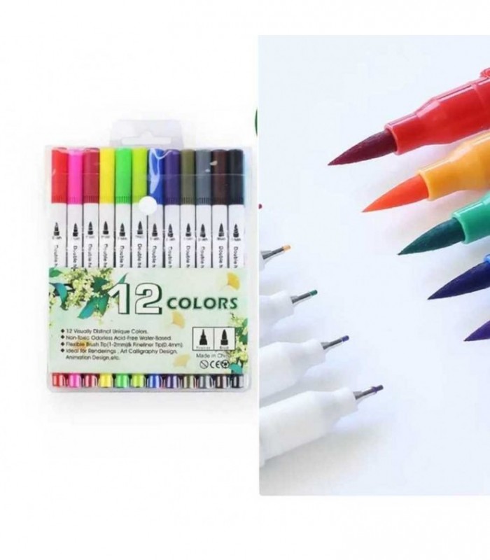 PINCEL 12PCS PUNTA DOBLE 122435
