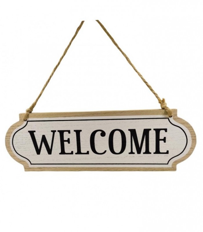 CUADRO WELCOME MADERA 29.5X9.5X0.8CM 122783