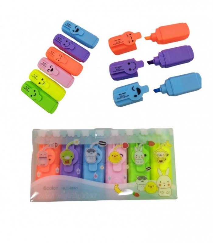 MARCADOR 6PCS MINI HIGHTER HLL-8661