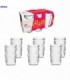 VASO C-MARIPOSA AURORA 270ML 6PCS 065838