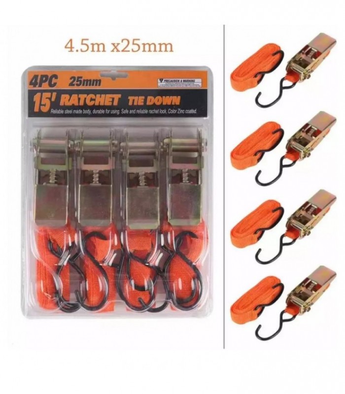 KIT CATRACA DE 25MM 4PCS  RATCHET