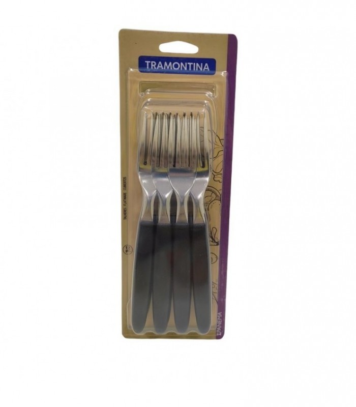 TENEDOR NEGRO 12PCS TRAMONTINA 23362-900