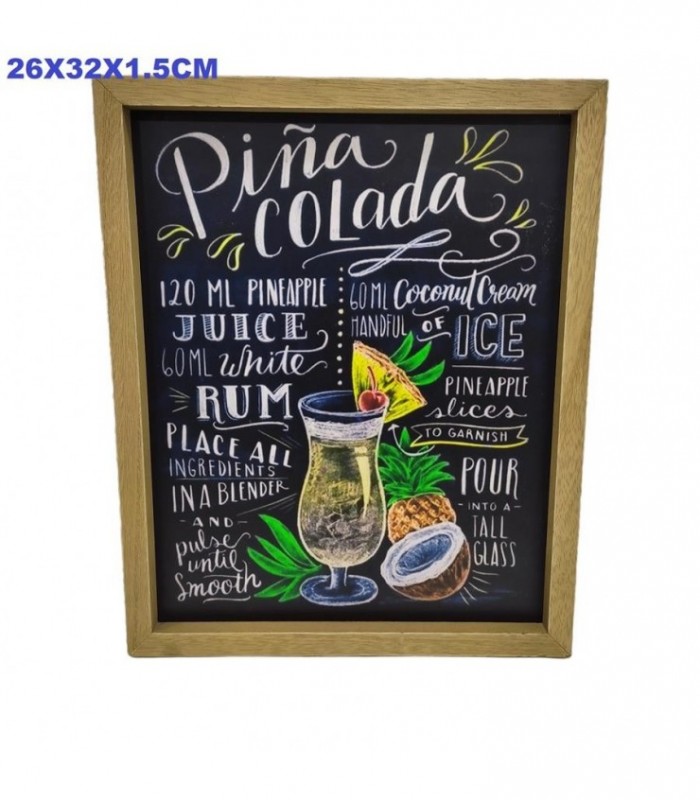 CUADRO PIÑA COLADA 26X32X1.5CM 2D 127272