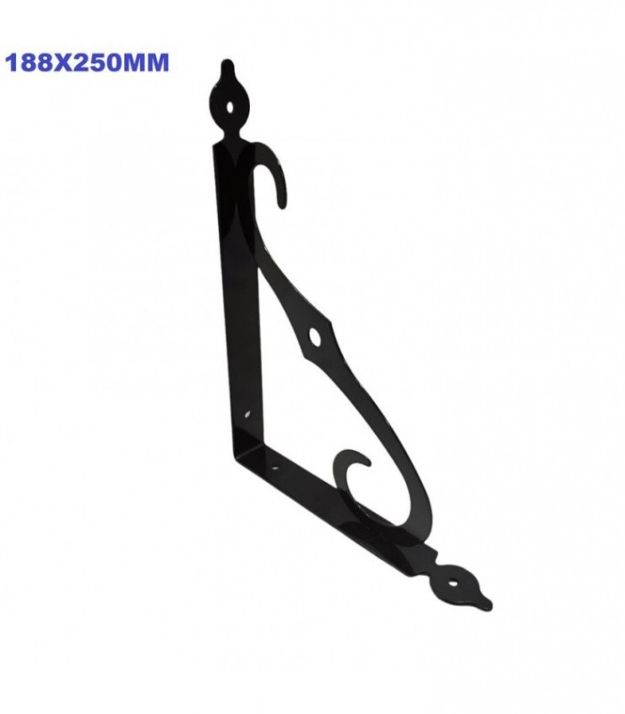 SOPORTE P-PARED METAL NEGRO 188X250MM 127253