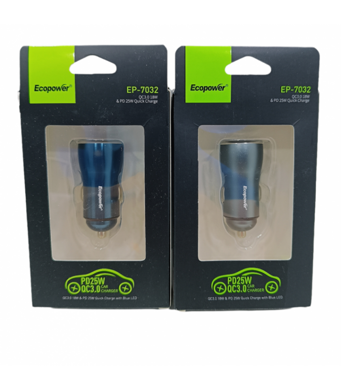 CARGADOR P-AUTO ECOPOWER EP-7032 18W 7032