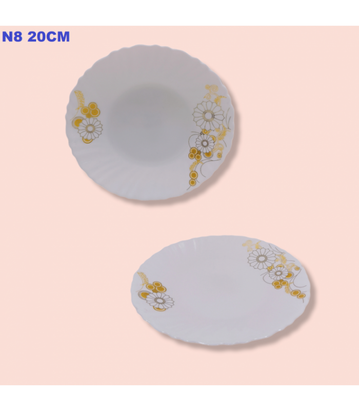 PLATO VIDRIO ESTAMP.N8 20CM FLOR 127871