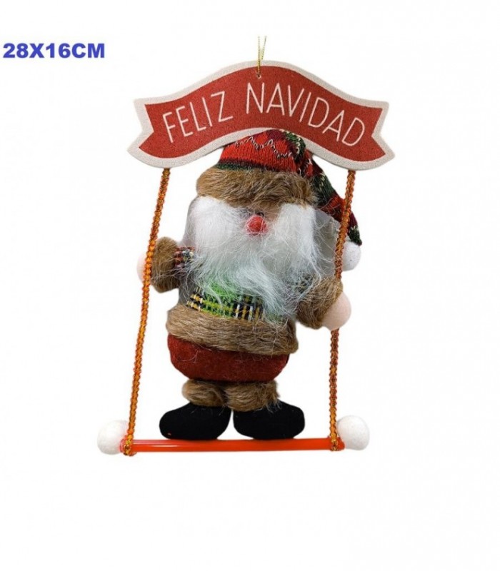 PELUCHE ADORNO FELIZ NAVIDAD 28X16CM 2D 127414