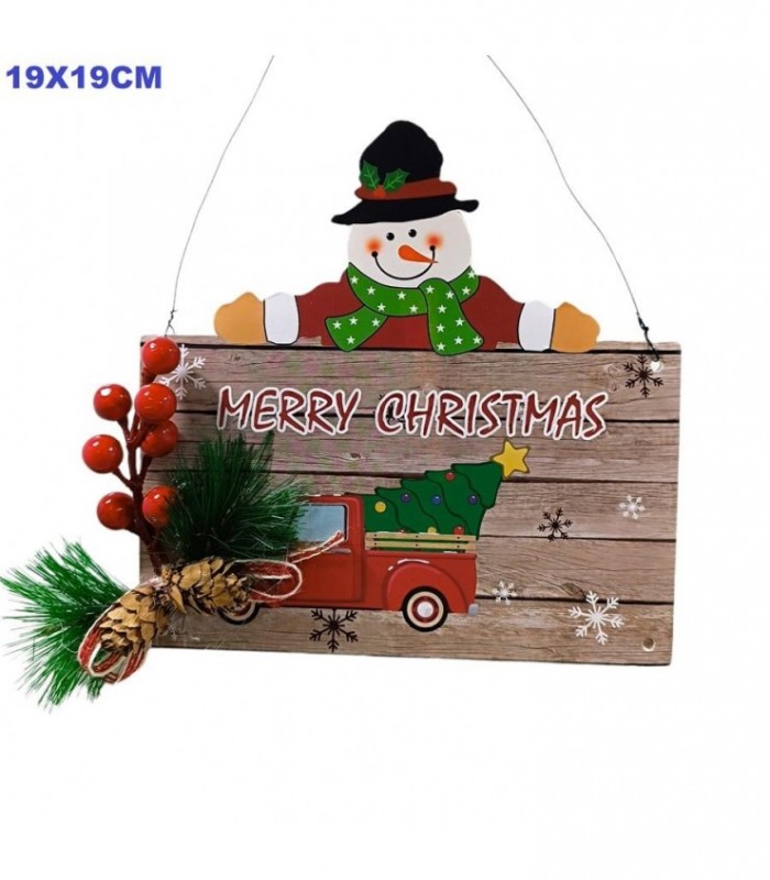 ADORNO P-PUERTA 19X19CM MERRY CHRISTMAS 127688