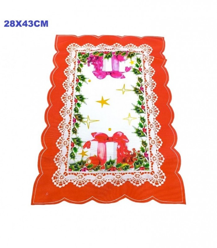 INDIVIDUAL D-NAVIDAD 1PC 28X43CM RECT.VELA 127552