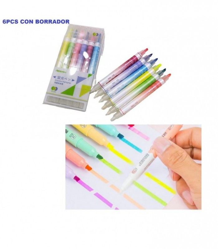 PINCEL 6PCS C-BORRADOR BS-886 128856