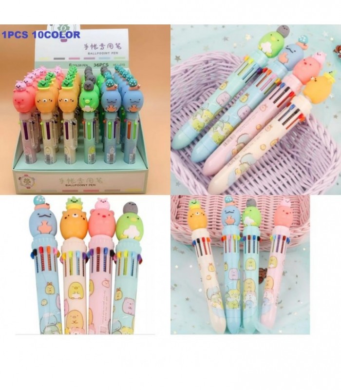 BOLIGRAFO 10 COLOR DIS.ANIMAL 129113