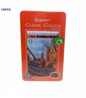 LAPIZ DE COLOR 12PCS LATA GIORGIONE G-MT-12