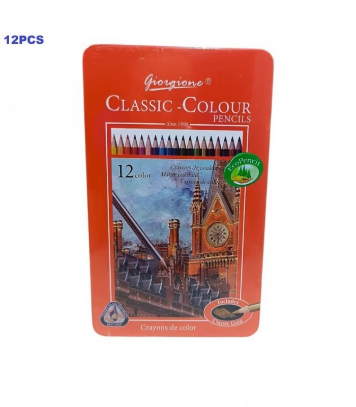 LAPIZ DE COLOR 12PCS LATA GIORGIONE G-MT-12
