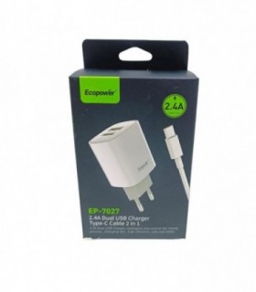 CARG ECOPOWER TYPE-C 2.4A EP-7027
