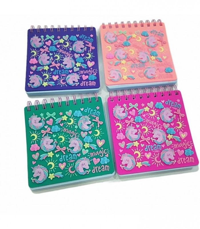 CUADERNO PEQ C-ESPIRAL TAPA SILICON UNIC 107827