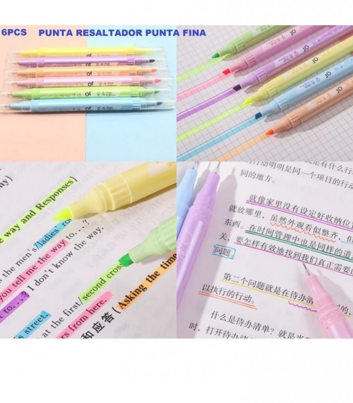 PINCEL 6PCS DOBLE PUNTA CHOSCH CS-H764