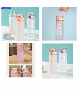 GARRAFA PLAST.P-AGUA 480ML 4C LETSG SL7035