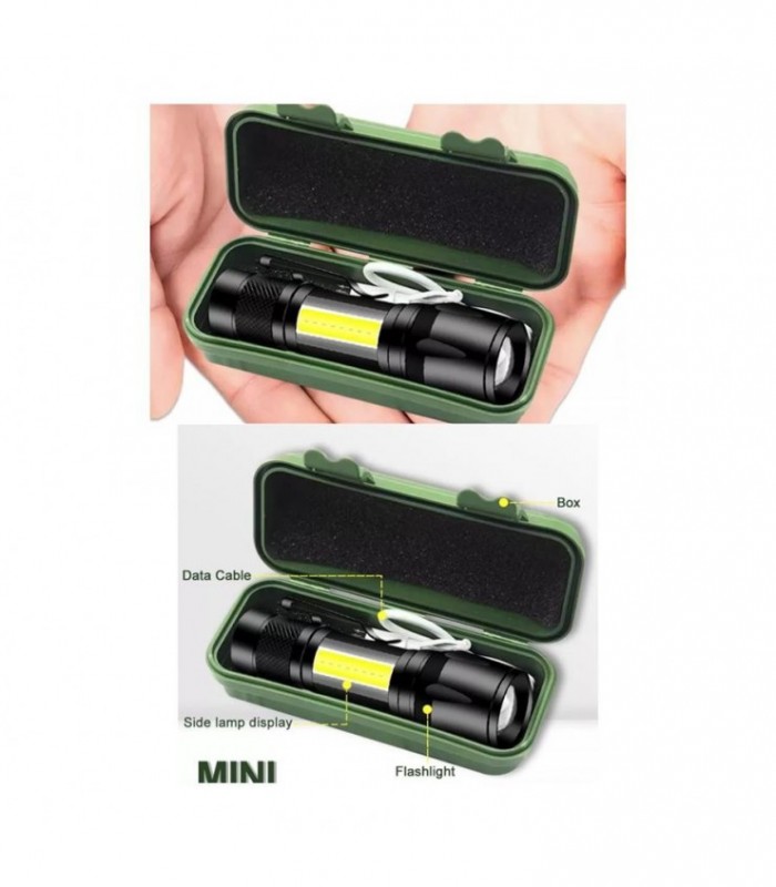 LINTERNA PEQ USB CX VERDE 131490