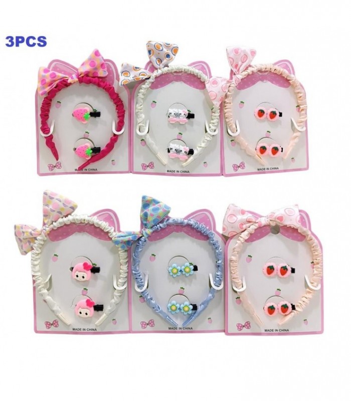 VINCHA FORRADO-EVILLA 3PCS 4C KIT.CART 132906