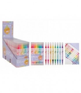 MARCADOR DOS PUNTAS 8 COLORES DREAM CS-H796