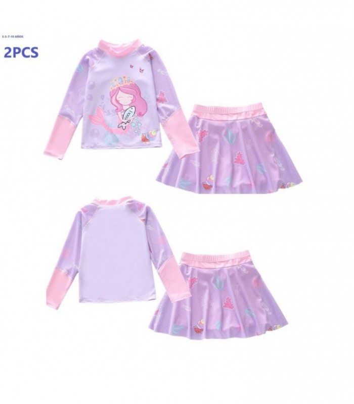 CONJ.PLAYA POLLERA 2PCS M.LAR SIREN 3-5-7-10A 1340