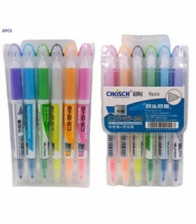 BOLIGRAFO-MARCADOR 6PCS DE 2 PUNTAS CHOSCH CS-G49