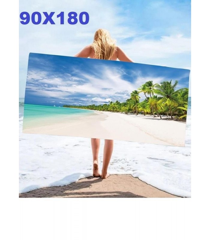 TOALLA DE PLAYA 90X180CM PALMERAS 133548