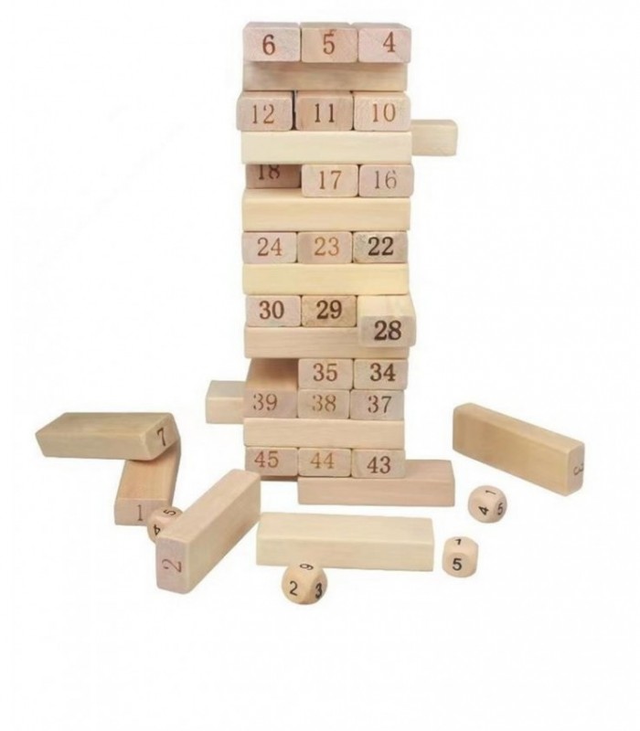 TEMBLEQUE PEQ MADERA C-NUMERO 48PCS 133654