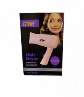 SECADOR DE CABELLO 1200W 220V ROSA-NEGRO QW-6570