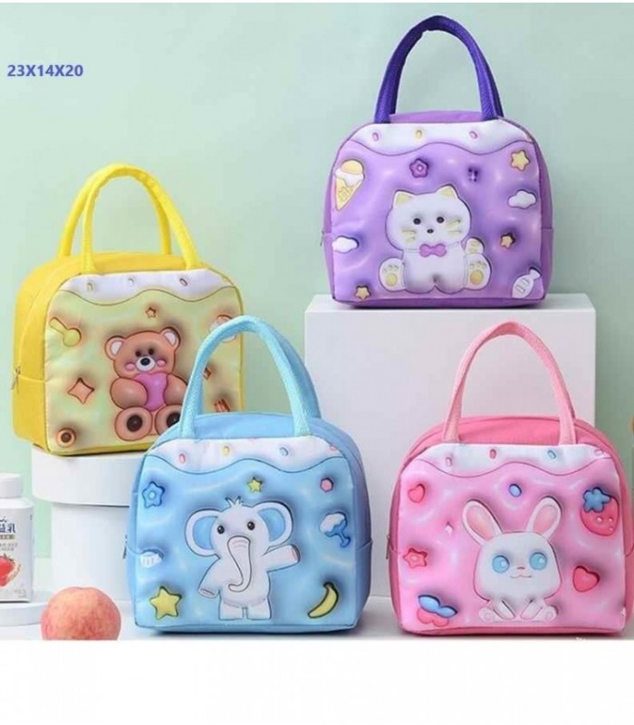 BOLSO TERMICO DE MANO 3D 23X14X20CM ANIMALS 134581