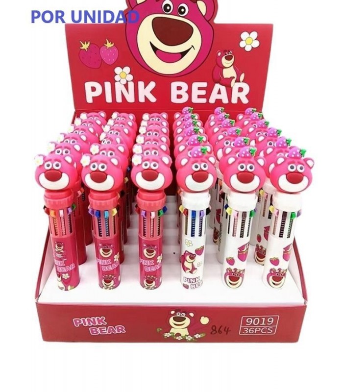 BOLIGRAFO OSO PINK BEAR 10 COLOR 9088