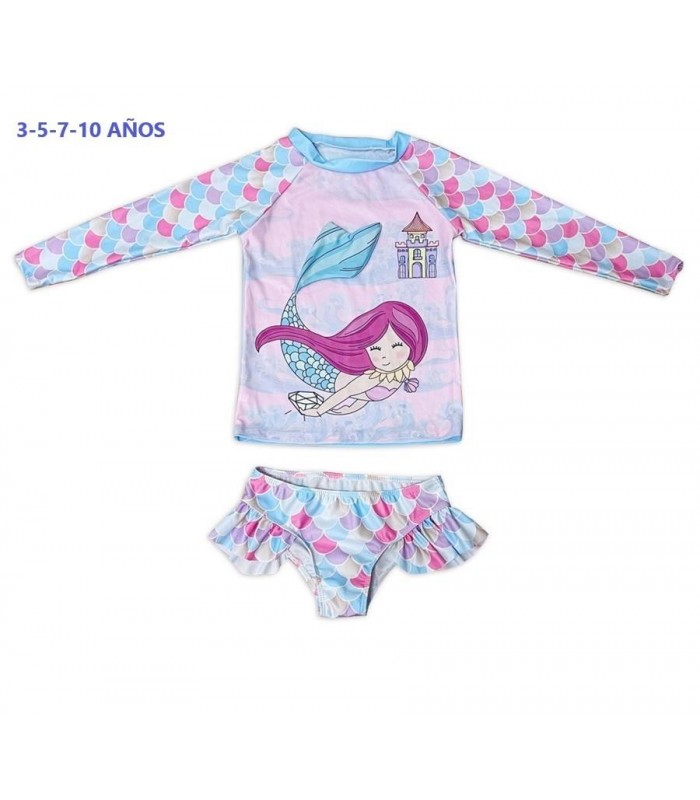 CONJ.PLAYA 2PCS 3-5-7-10A MG LARGA SIRENA 134761