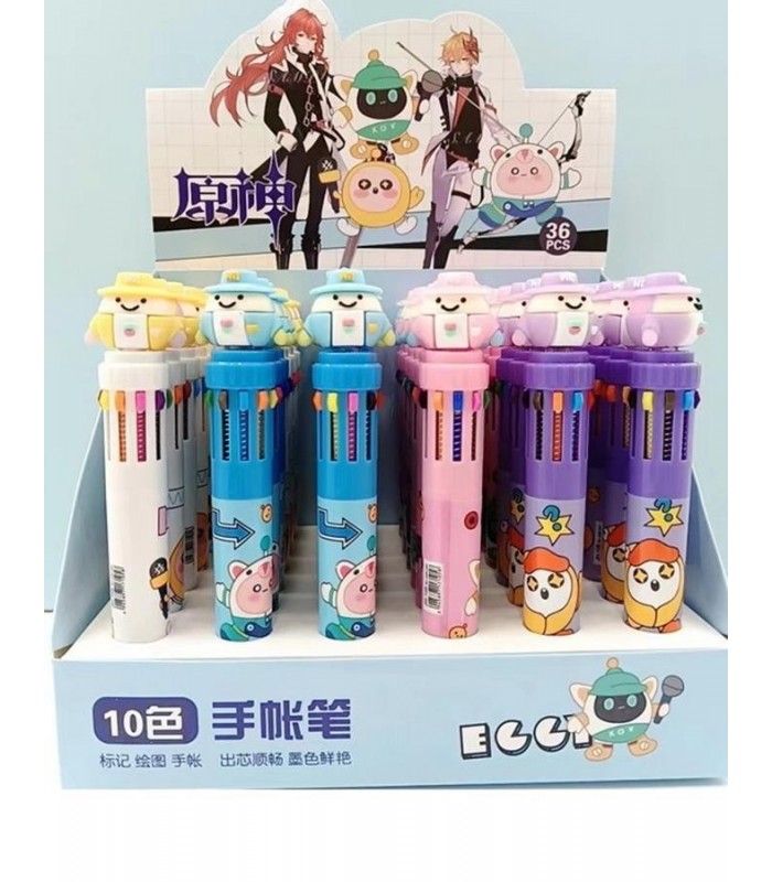 BOLIGRAFO 10 COLORES C-SOMBRERO 4C JH-105