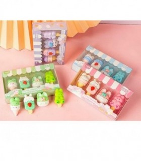 BORRADOR 4PCS HELADO ANIMAL PEQ XGD-5050