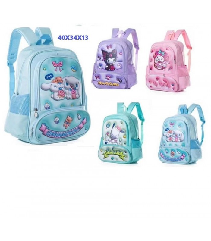 MOCHILA 3D 40X34X13CM KUROMI-CINNA-MELOD 136331