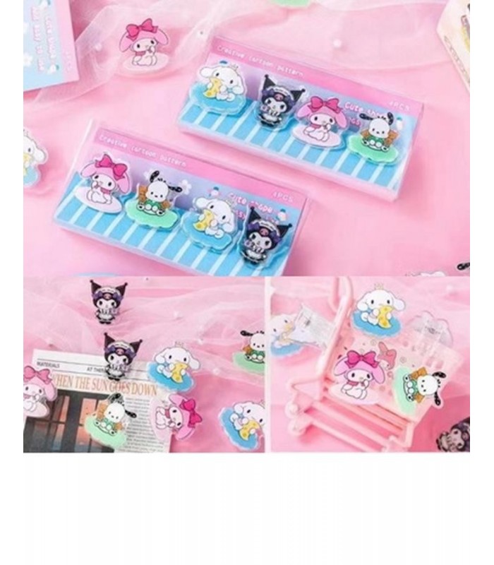 CLIP KUROMI-MELODY 4PCS SL202385 SJ202381