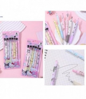 BOLIGRAFO 0.5MM 6PCS SAC.SANRIO 4564