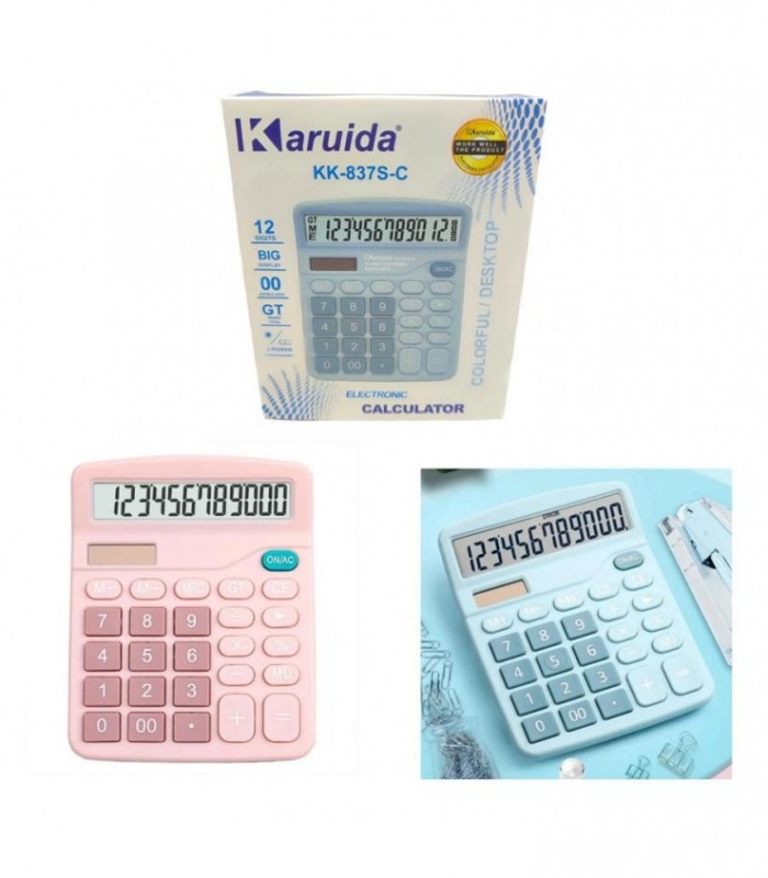 CALCULADORA COLORIDO 12DIG KARUIDA KK-837S