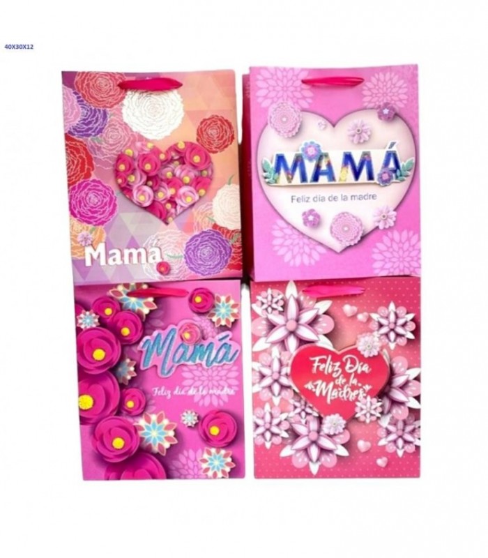 BOLSA DE REGALO 40X30X12CM DIA MAMA FD6005L-4